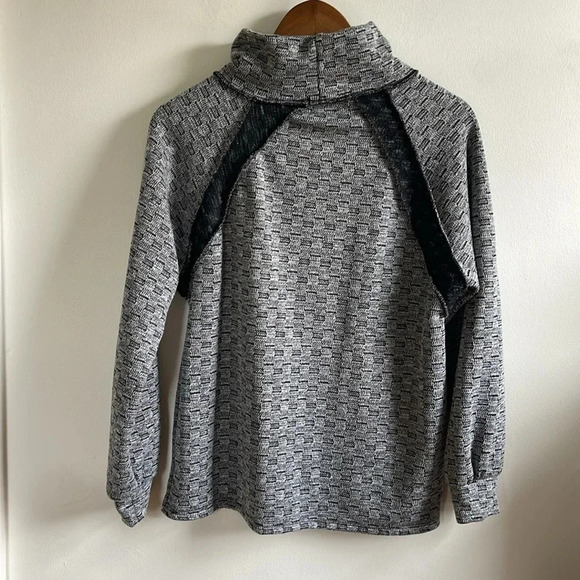 Haptics Textured Turtleneck Sweater, Grey, Women’s Small - Picture 2 of 5